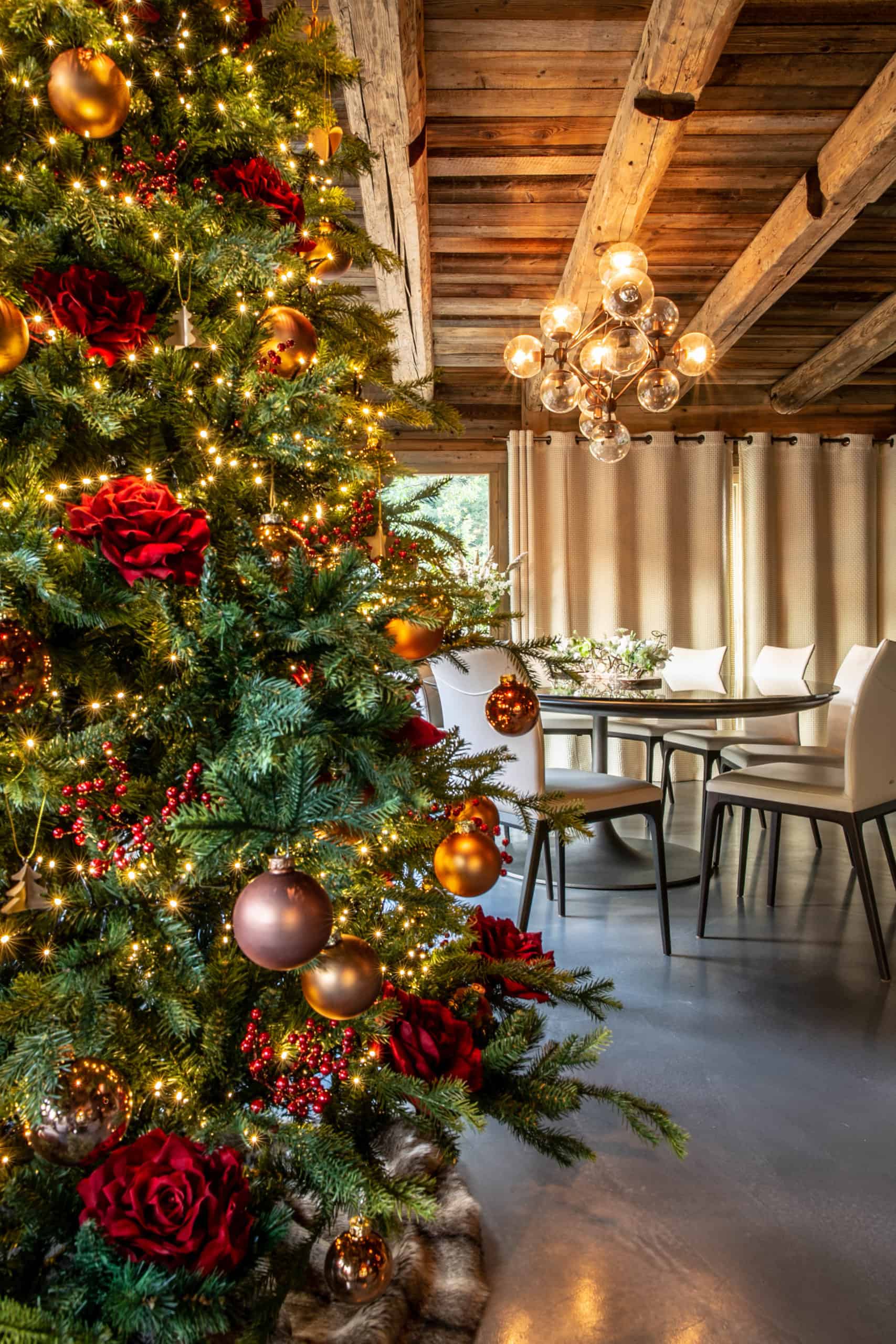décoration de sapins de noël courchevel